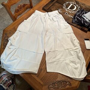Chic White Tiered Wide Leg Pants
